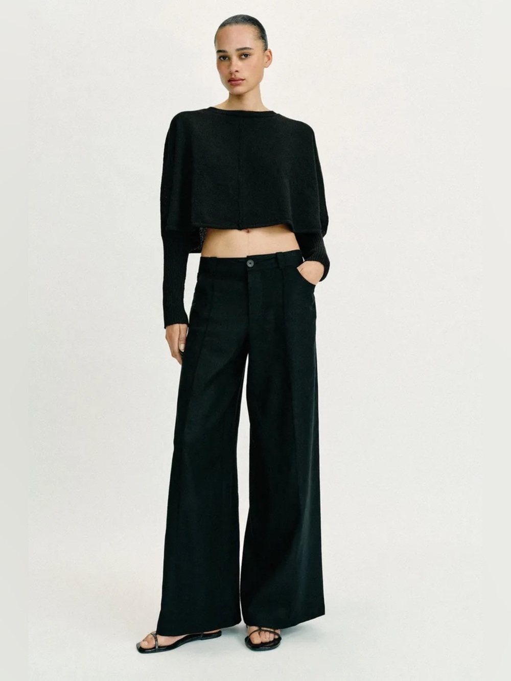 NWT Zara WIDE-LEG LINEN PANTS